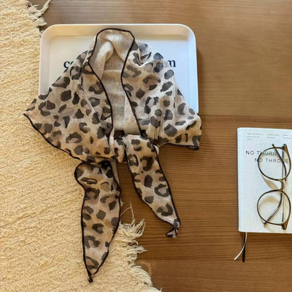 Triangle Scarf Printing Pattern In Brown Rayon, Perfect For Spring & Summer Accessories