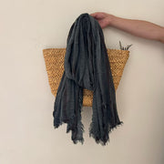 WR Wide-striped Fringed Edge, Dark Gray