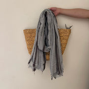 WR Wide-striped Fringed Edge, Light Gray