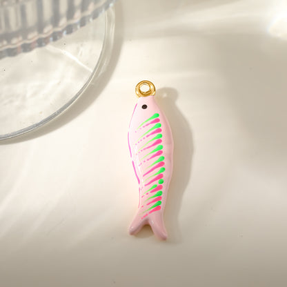 Starfish Pendant In 304 Stainless Steel With 18K Real Gold Plated PVD Coating 0.03µm Thickness Featuring Enamel Finish, 1 PCS Package