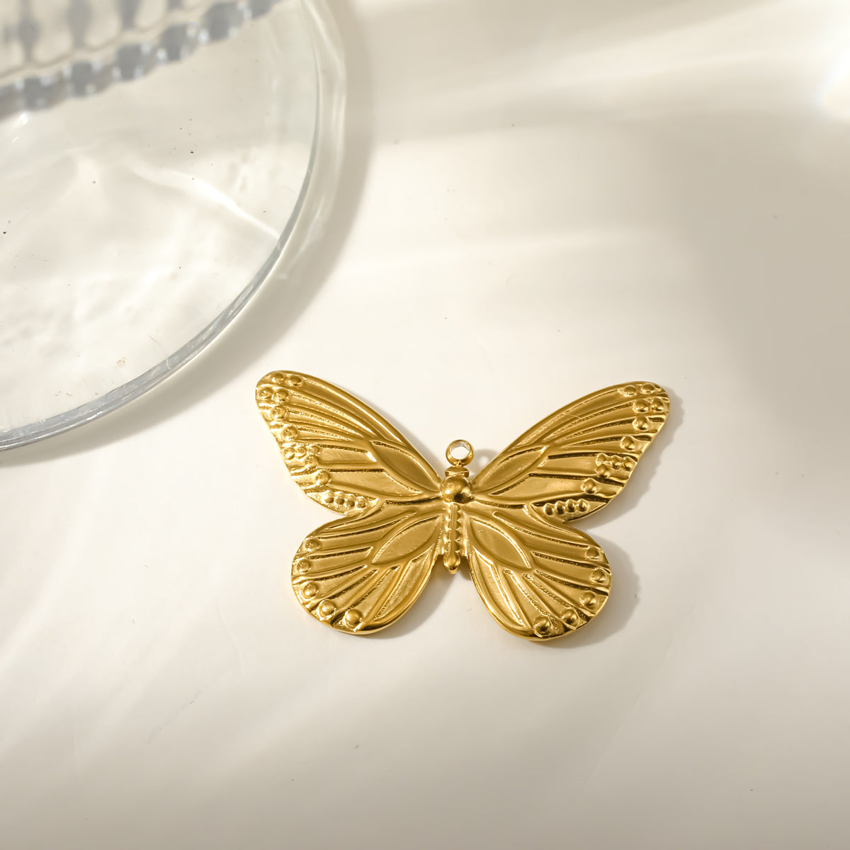 Starfish Pendant In 304 Stainless Steel With 18K Real Gold Plated PVD Coating 0.03µm Thickness Featuring Enamel Finish, 1 PCS Package