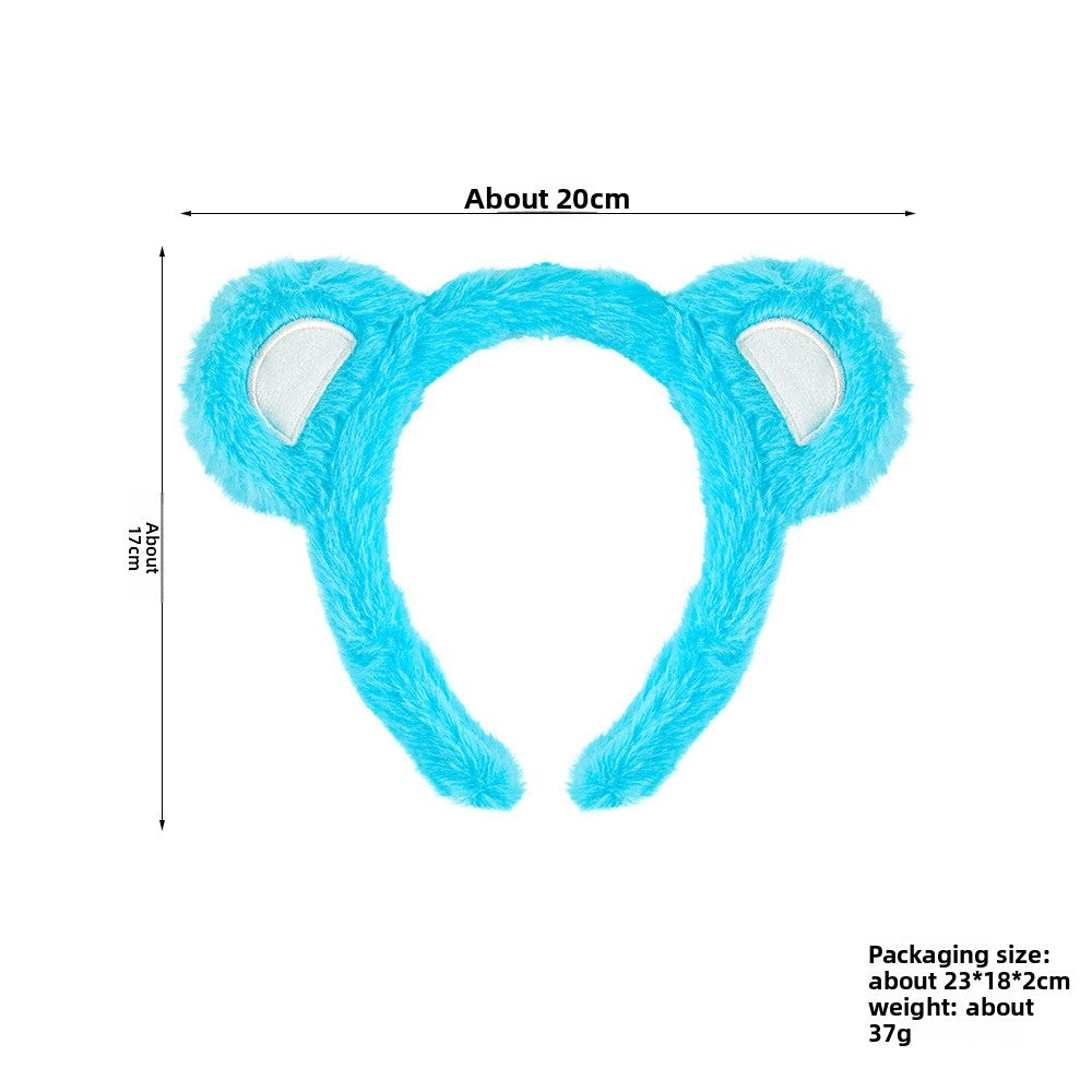 Little Bear Sweet Spa Headband For Kid's, Cloth Material, Blue, Perfect For Summer