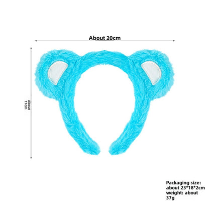 Little Bear Sweet Spa Headband For Kid's, Cloth Material, Blue, Perfect For Summer
