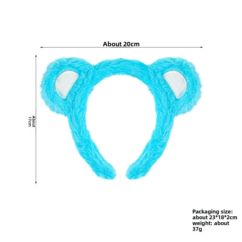 Little Bear Sweet Spa Headband For Kid's, Cloth Material, Blue, Perfect For Summer