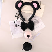 Black Pink Ears Set