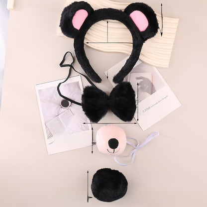 Little Bear Sweet Spa Headband For Kid's, Cloth Material, Blue, Perfect For Summer