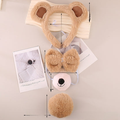Little Bear Sweet Spa Headband For Kid's, Cloth Material, Blue, Perfect For Summer