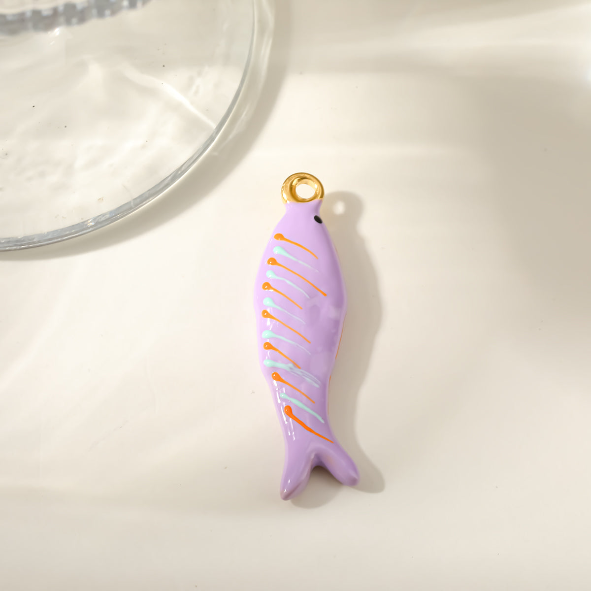 Starfish Pendant In 304 Stainless Steel With 18K Real Gold Plated PVD Coating 0.03µm Thickness Featuring Enamel Finish, 1 PCS Package