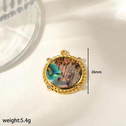 Starfish Pendant In 304 Stainless Steel With 18K Real Gold Plated PVD Coating 0.03µm Thickness Featuring Enamel Finish, 1 PCS Package