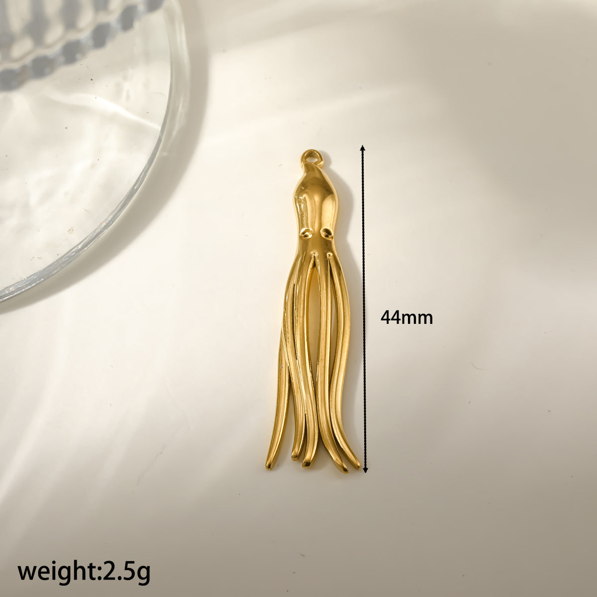 Starfish Pendant In 304 Stainless Steel With 18K Real Gold Plated PVD Coating 0.03µm Thickness Featuring Enamel Finish, 1 PCS Package