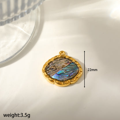Starfish Pendant In 304 Stainless Steel With 18K Real Gold Plated PVD Coating 0.03µm Thickness Featuring Enamel Finish, 1 PCS Package