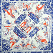 Two People Dancing on a Blue Background