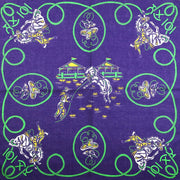Blue Bottom Coil Headscarf