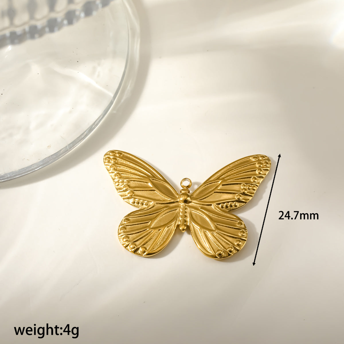 Starfish Pendant In 304 Stainless Steel With 18K Real Gold Plated PVD Coating 0.03µm Thickness Featuring Enamel Finish, 1 PCS Package