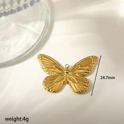 Starfish Pendant In 304 Stainless Steel With 18K Real Gold Plated PVD Coating 0.03µm Thickness Featuring Enamel Finish, 1 PCS Package