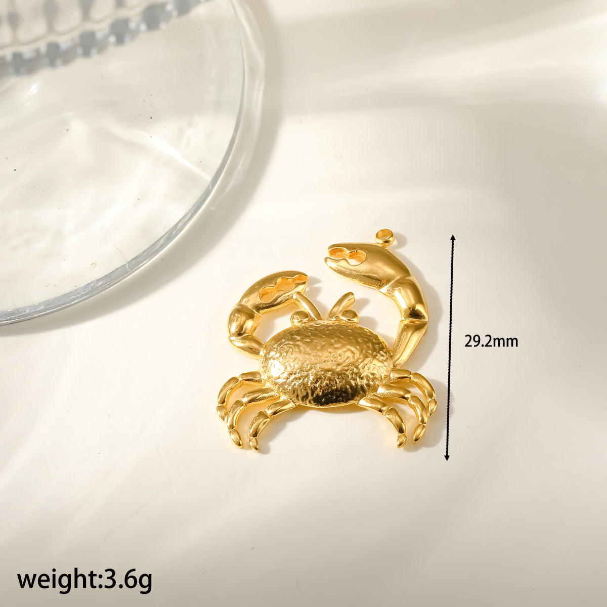 Starfish Pendant In 304 Stainless Steel With 18K Real Gold Plated PVD Coating 0.03µm Thickness Featuring Enamel Finish, 1 PCS Package