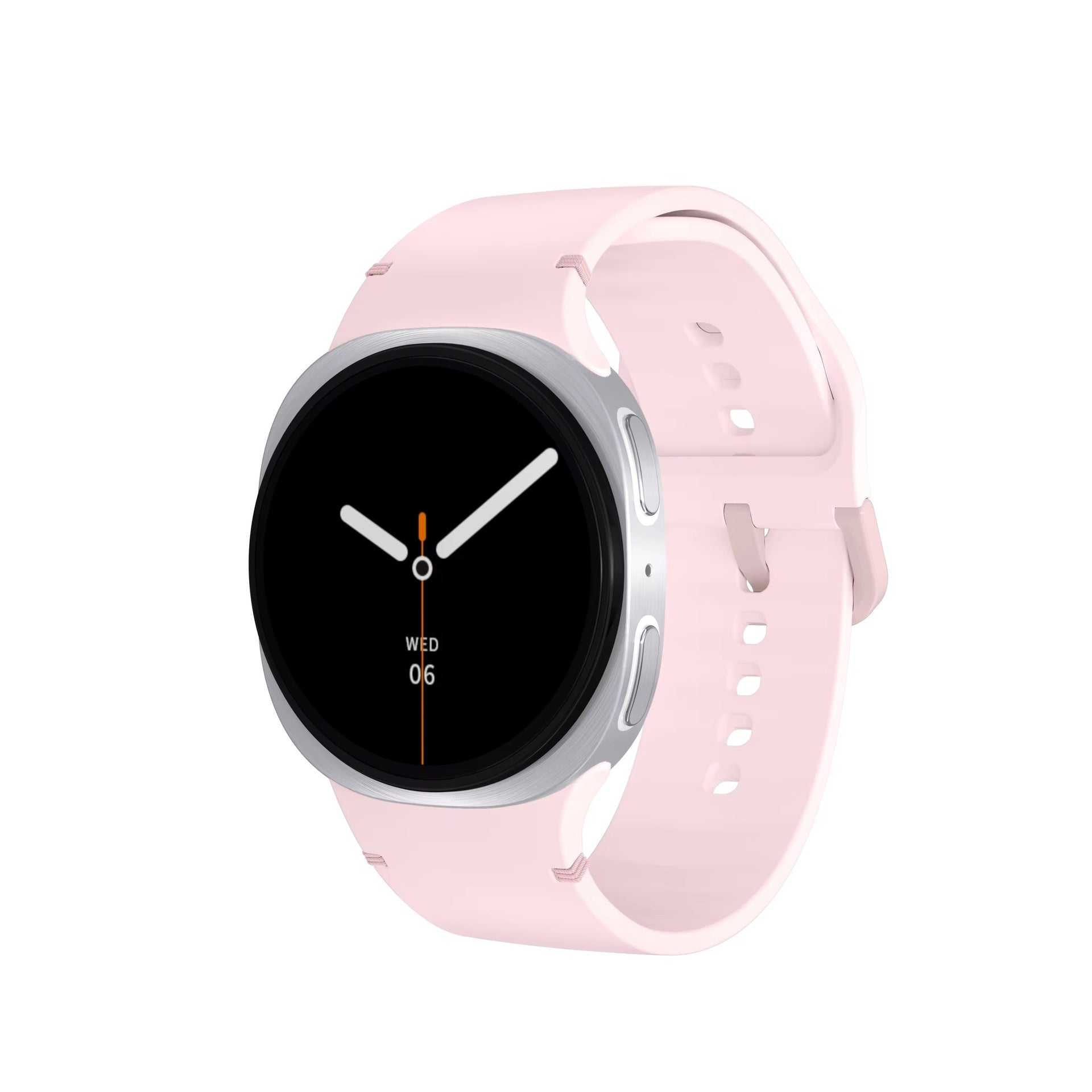 Unisex Smart Watch With Round Dial Featuring Plexiglass Mirror And Silica Gel Strap In Dyed Black