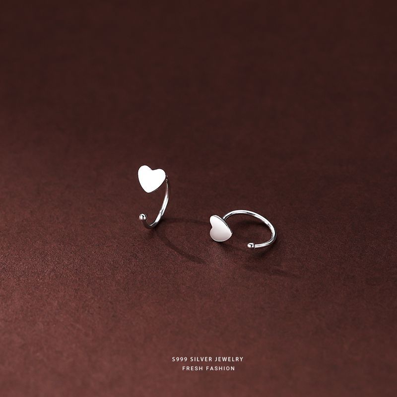 Silver Flowers Ear Hook For Women Made Of S999 Silver Featuring Electroplated Craftsmanship In Simple Style