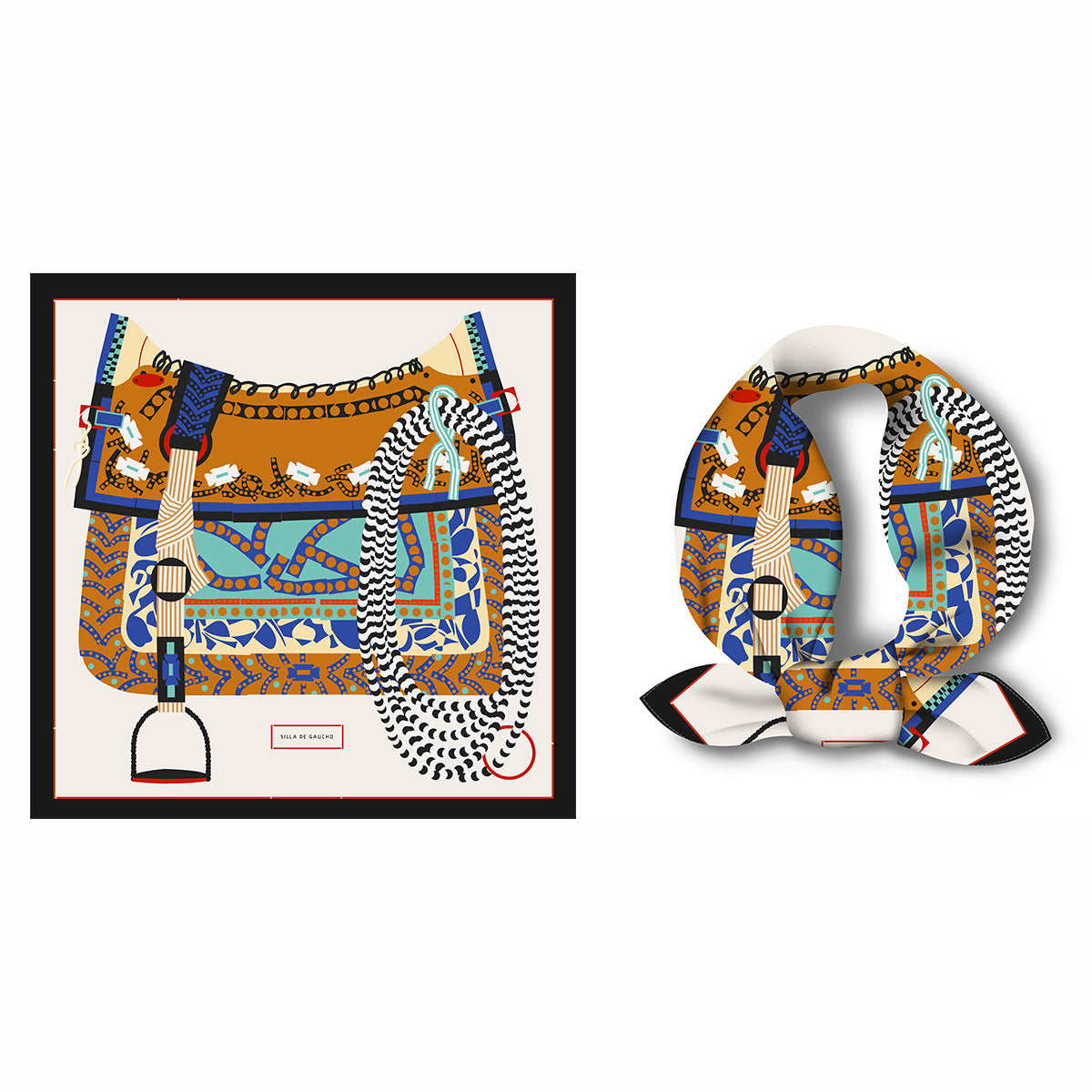 Retro Satin Silk Scarf Bag, Perfect For Autumn
