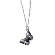 1 Black Small Butterfly Oil-drip Pendant Necklace