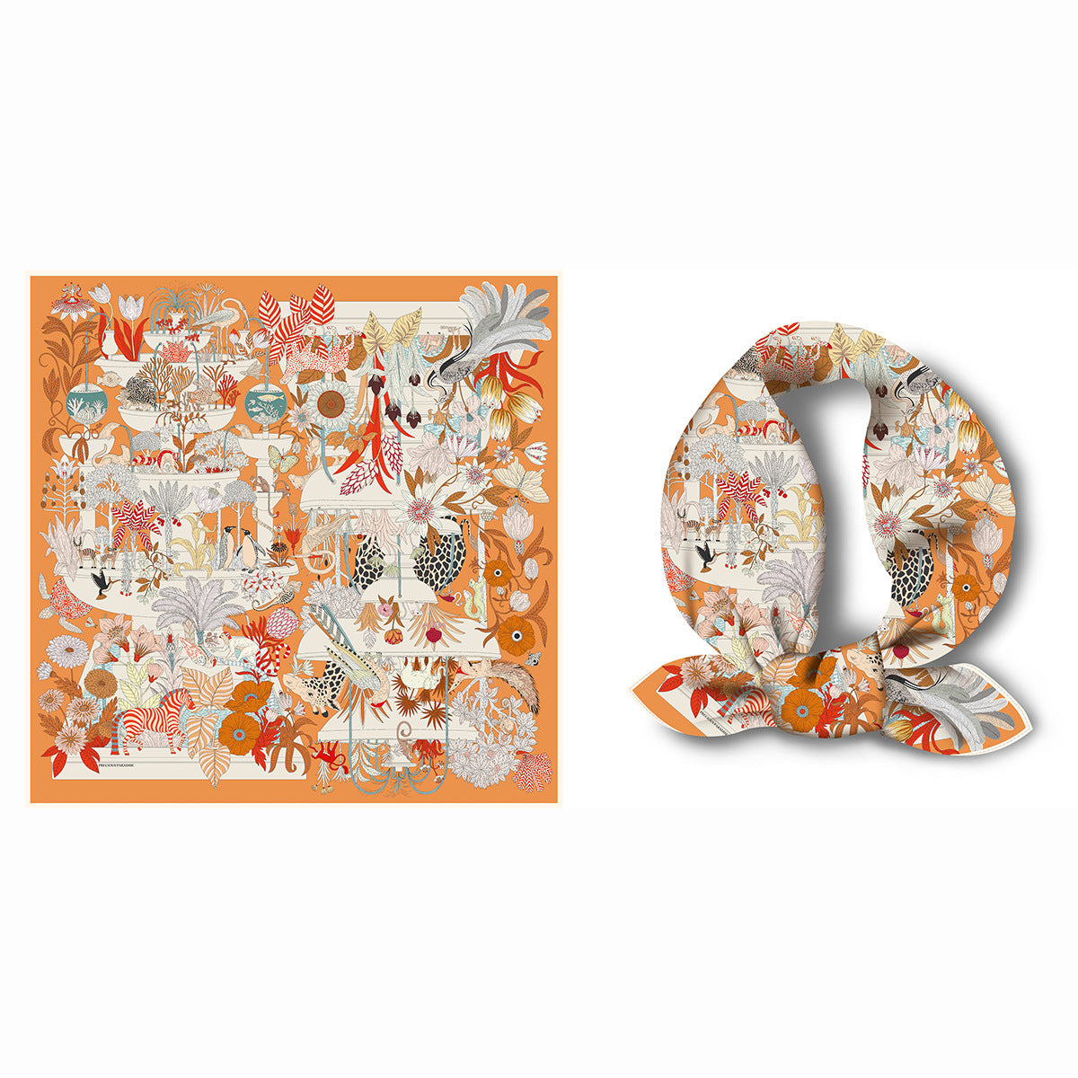Retro Satin Silk Scarf Bag, Perfect For Autumn