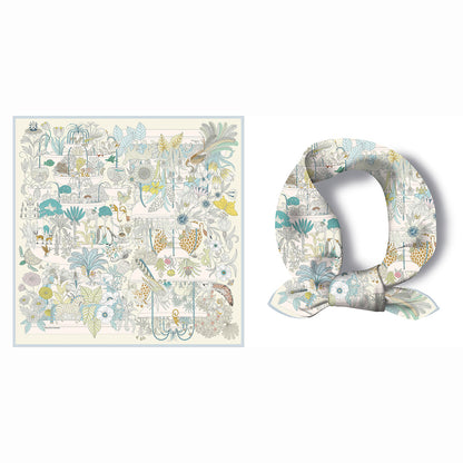 Retro Satin Silk Scarf Bag, Perfect For Autumn