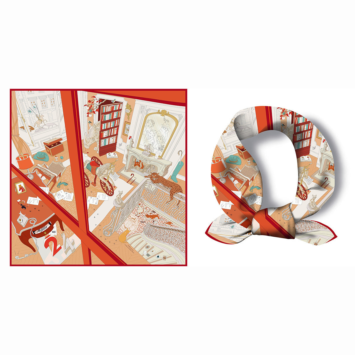 Retro Satin Silk Scarf Bag, Perfect For Autumn