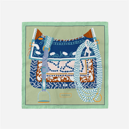 Retro Satin Silk Scarf Bag, Perfect For Autumn