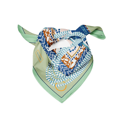 Retro Satin Silk Scarf Bag, Perfect For Autumn