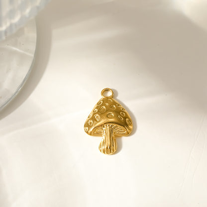 Strawberry Pendant 304 Stainless Steel 18K Gold Plated PVD Coating 0.03µm With Artificial Pearl, 1 PCS