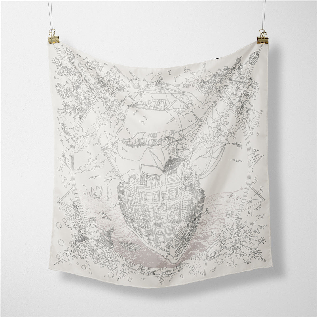 Retro Satin Silk Scarf Bag, Perfect For Autumn