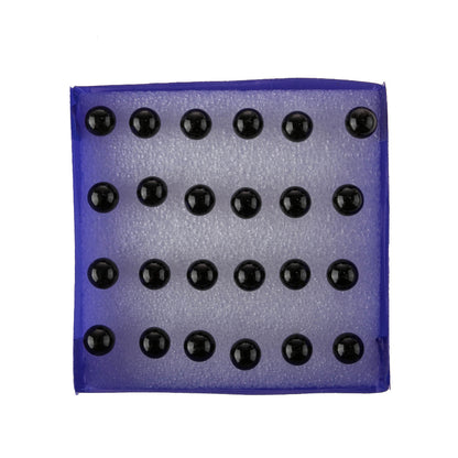 Simple Style Stud Earrings In Colour With Artificial Pearl Inlay, Made Of Plastic, 12 Pairs