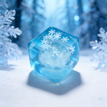 Christmas Snowflake Squishy Toy Made Of Soft TPR Material In Blue, Perfect Stress Relief Toy