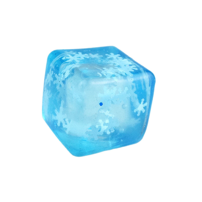 Christmas Snowflake Squishy Toy Made Of Soft TPR Material In Blue, Perfect Stress Relief Toy