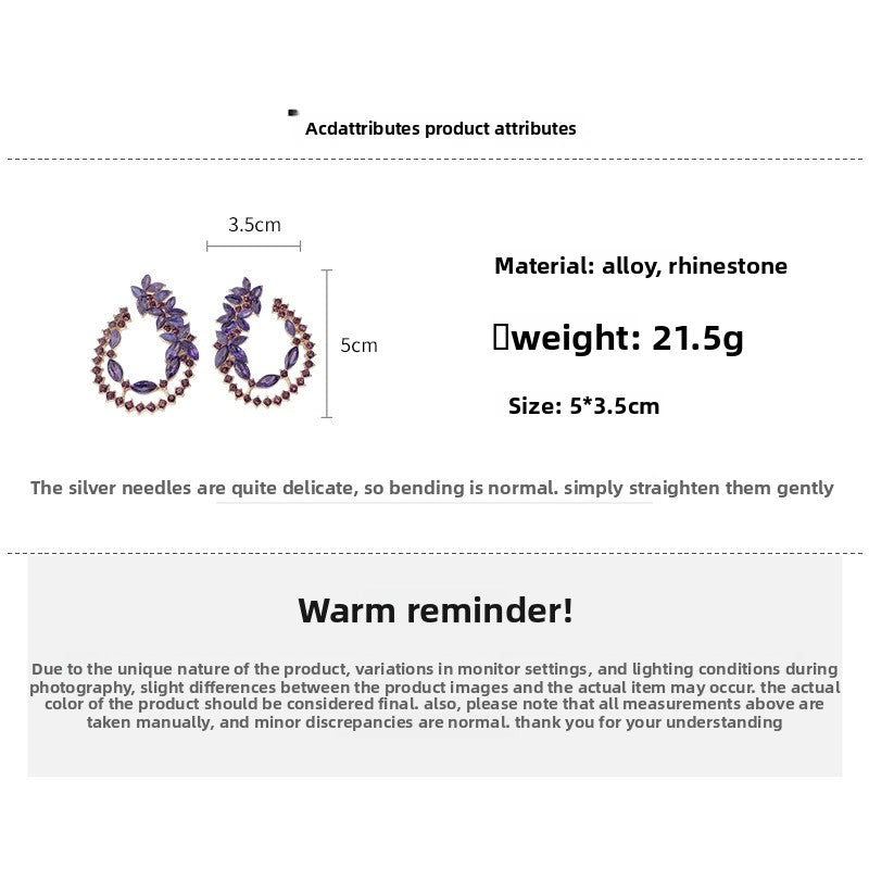 Gold Water Droplets Stud Earrings For Women Featuring Alloy And 304 Stainless Steel With Rhinestone Inlay