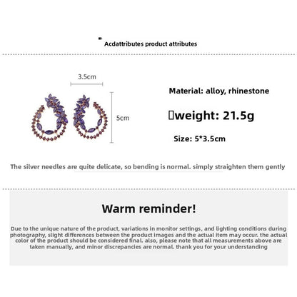 Gold Water Droplets Stud Earrings For Women Featuring Alloy And 304 Stainless Steel With Rhinestone Inlay
