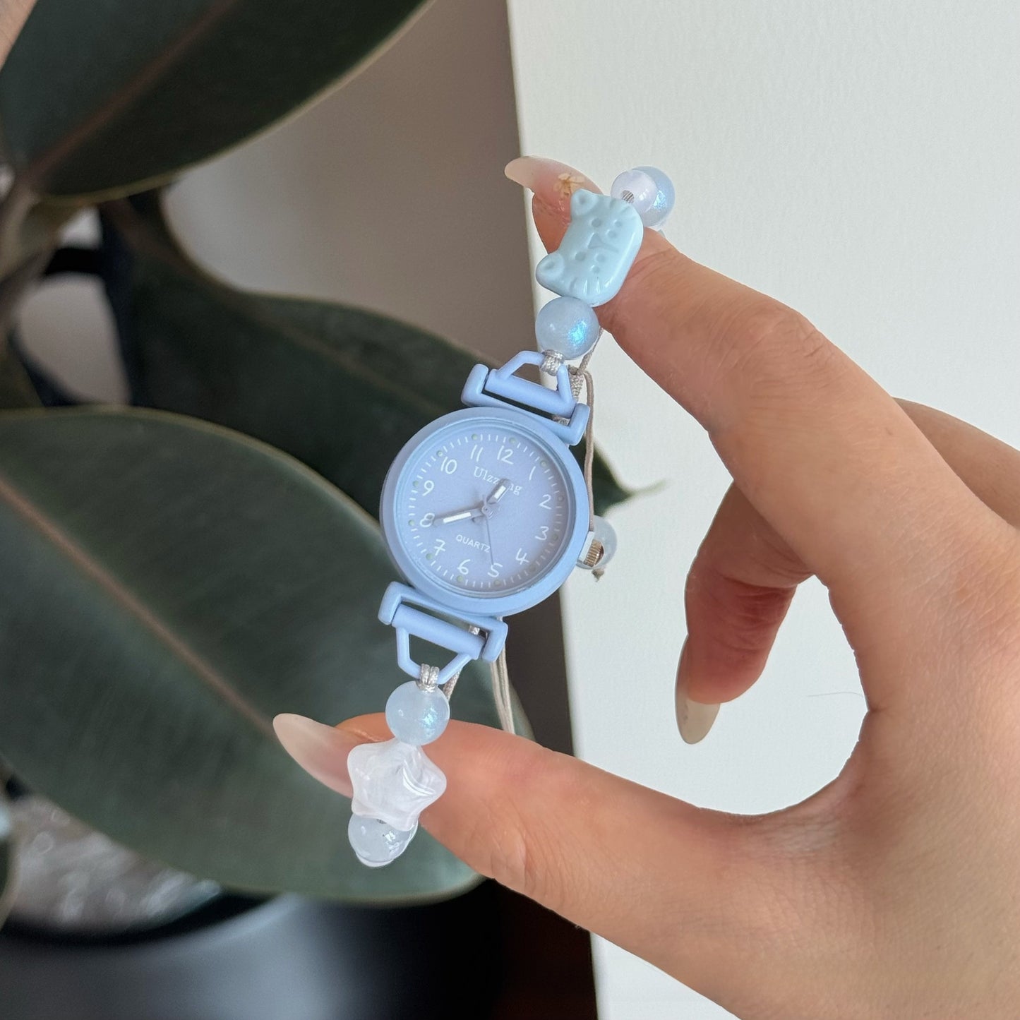 Unisex Quartz Watch With Textile Strap, Metal Case, Ordinary Glass Mirror, And Pointer+Number Display