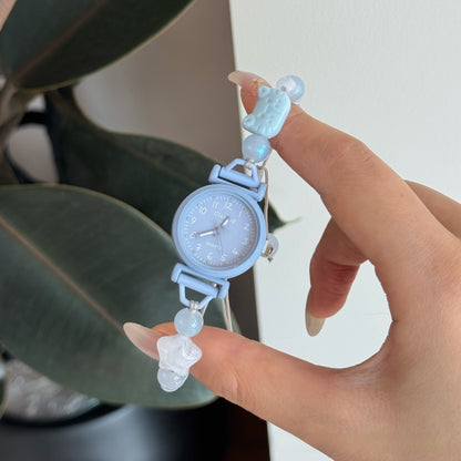 Unisex Quartz Watch With Textile Strap, Metal Case, Ordinary Glass Mirror, And Pointer+Number Display
