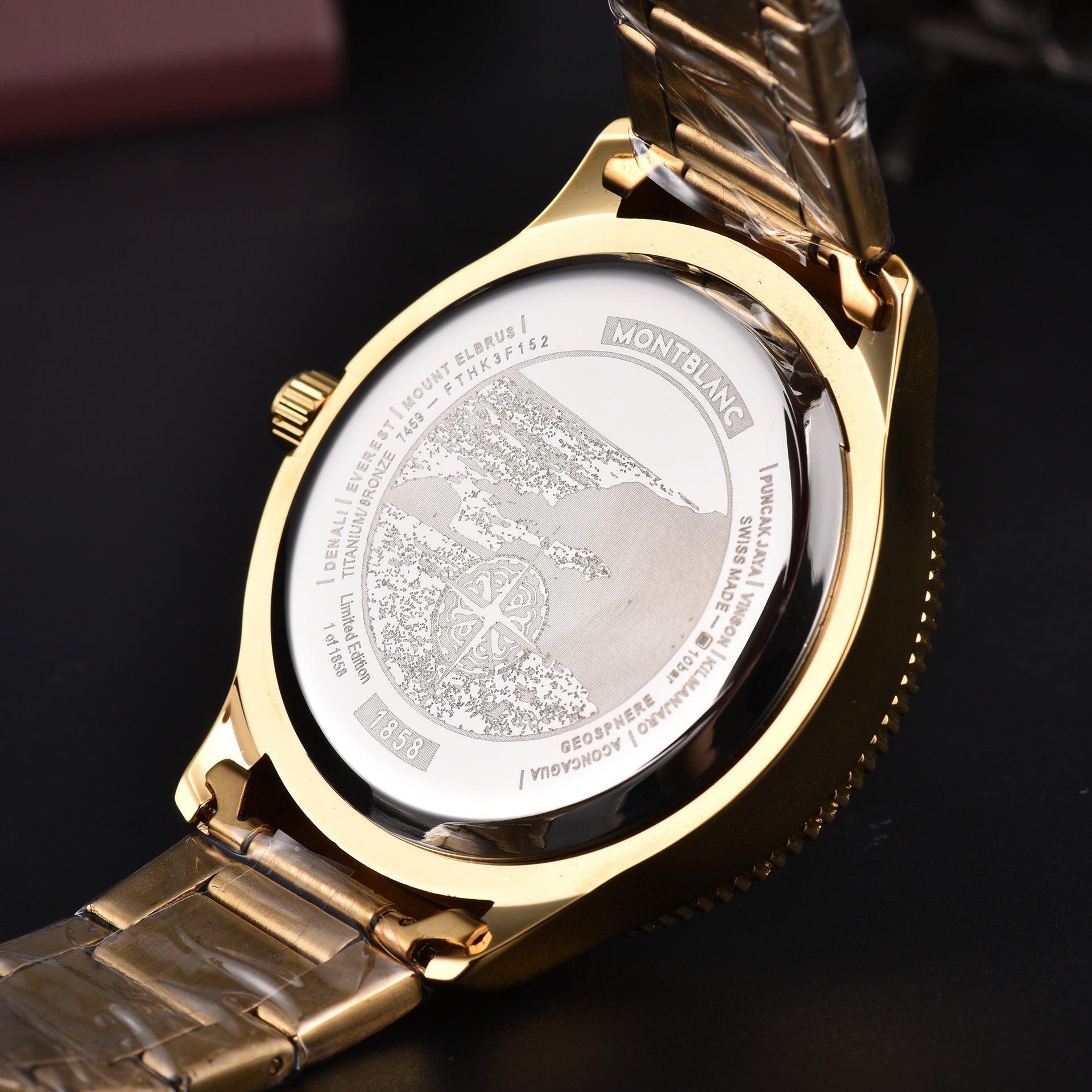 Men's Quartz Watch With Round Dial, Steel Belt Strap, Crystal Glass Mirror, And Butterfly Double Snap Buckle