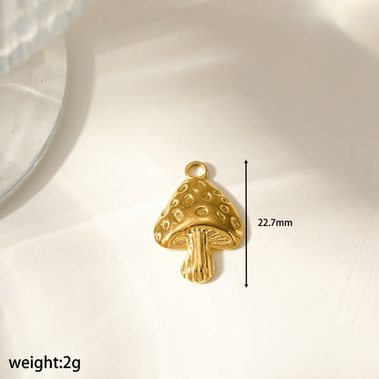 Strawberry Pendant 304 Stainless Steel 18K Gold Plated PVD Coating 0.03µm With Artificial Pearl, 1 PCS