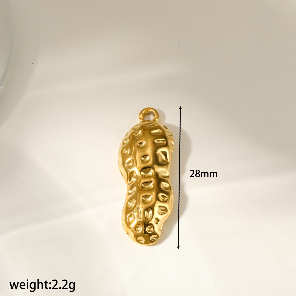 Strawberry Pendant 304 Stainless Steel 18K Gold Plated PVD Coating 0.03µm With Artificial Pearl, 1 PCS