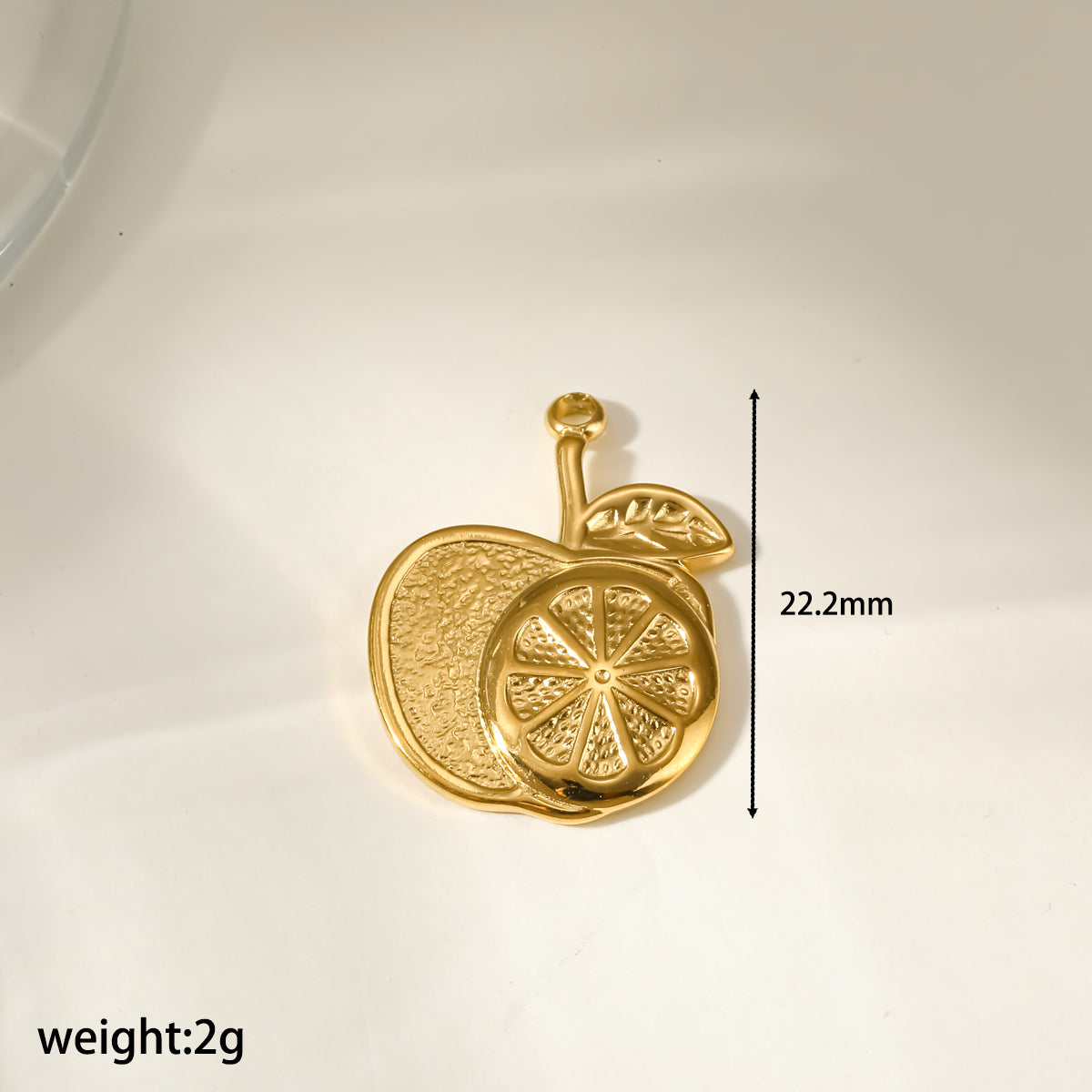 Strawberry Pendant 304 Stainless Steel 18K Gold Plated PVD Coating 0.03µm With Artificial Pearl, 1 PCS