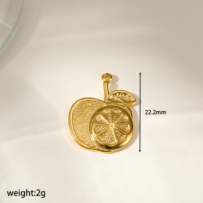 Strawberry Pendant 304 Stainless Steel 18K Gold Plated PVD Coating 0.03µm With Artificial Pearl, 1 PCS