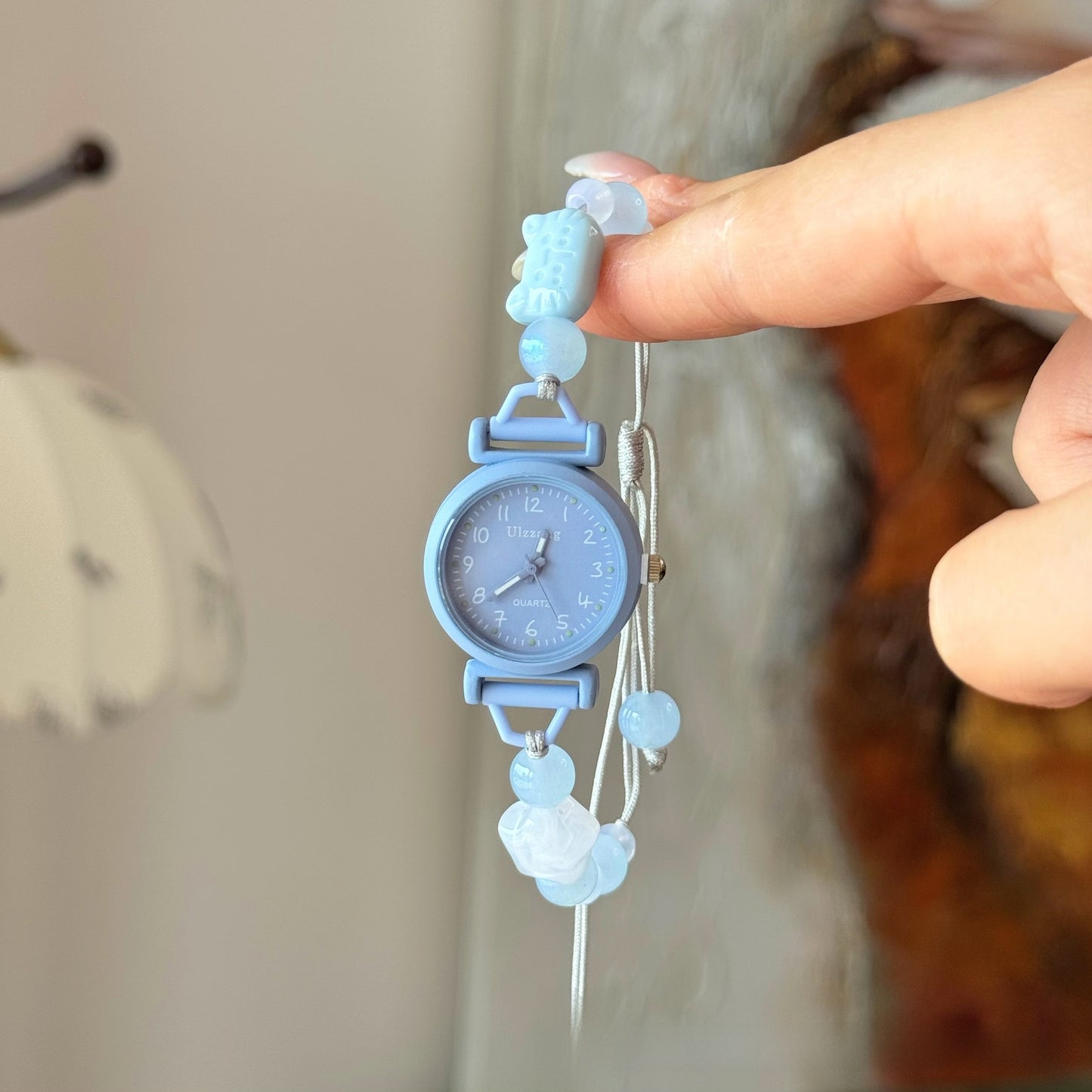 Unisex Quartz Watch With Textile Strap, Metal Case, Ordinary Glass Mirror, And Pointer+Number Display