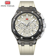 04 Transparent Black Case with Khaki Surface and Khaki Silicone Strap