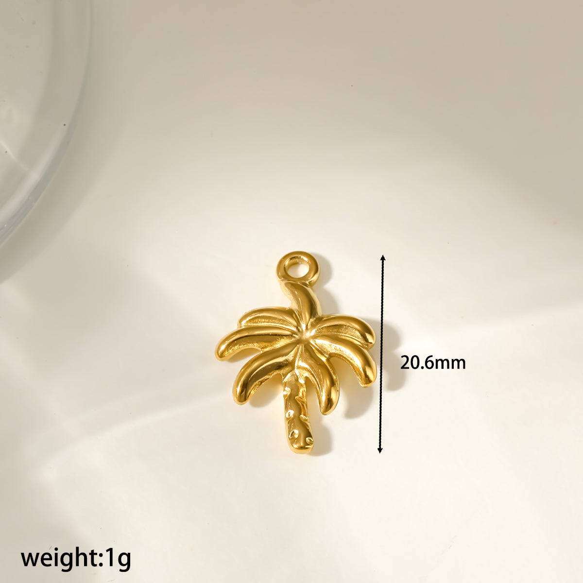 Strawberry Pendant 304 Stainless Steel 18K Gold Plated PVD Coating 0.03µm With Artificial Pearl, 1 PCS