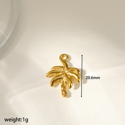 Strawberry Pendant 304 Stainless Steel 18K Gold Plated PVD Coating 0.03µm With Artificial Pearl, 1 PCS