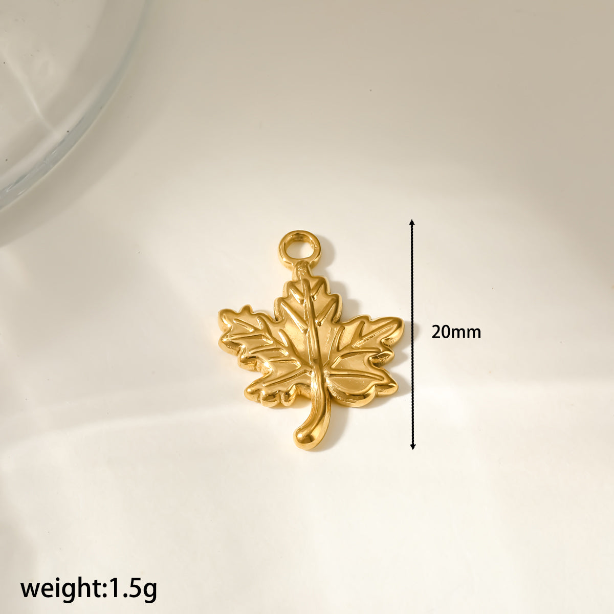Strawberry Pendant 304 Stainless Steel 18K Gold Plated PVD Coating 0.03µm With Artificial Pearl, 1 PCS