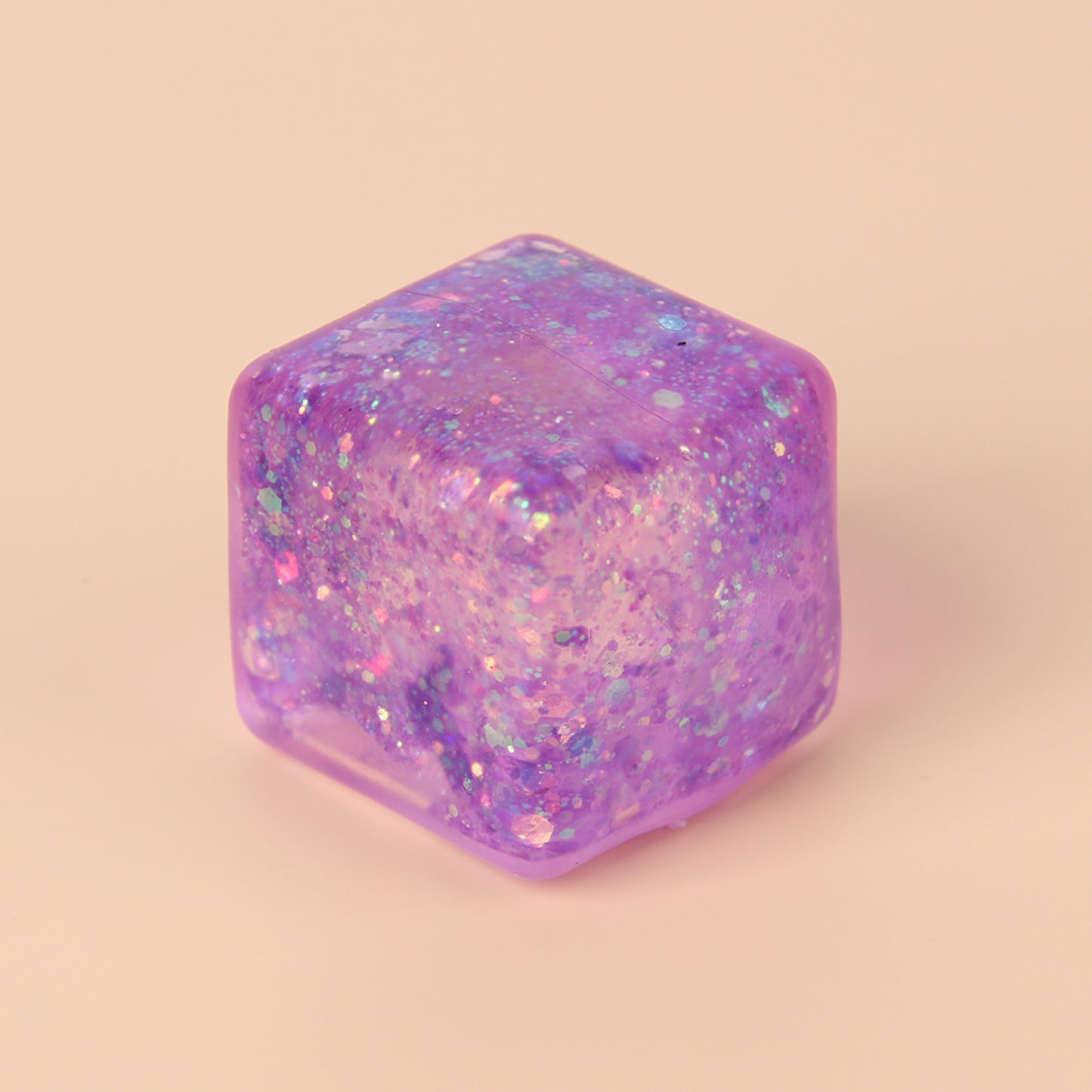 Ice Cube Squishy Toy Made Of Soft TPR Material In Blue, Perfect Stress Relief Toy