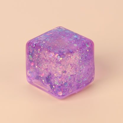 Ice Cube Squishy Toy Made Of Soft TPR Material In Blue, Perfect Stress Relief Toy